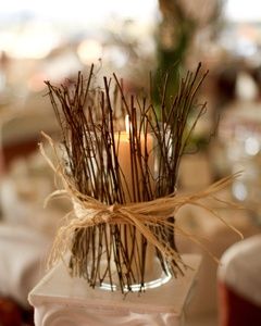 fall wedding centerpiece idea with branches.