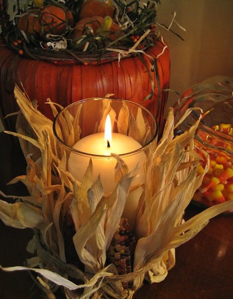 fall wedding, natural corn husks
