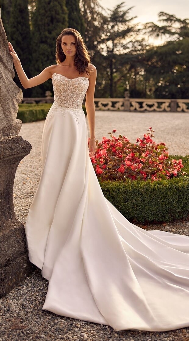 Model wearing a gown by Randy Fenoli