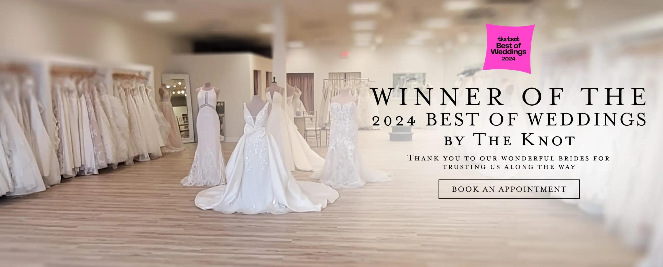 Bella Bridal Gallery is the winner of the 2024 Best of Wedding Knot award